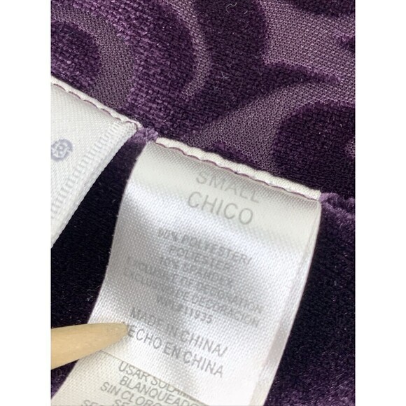 Adonna Robe Lounger Velvet Velour Purple Soft Half Zip Collared Long Women Small - Picture 12 of 15